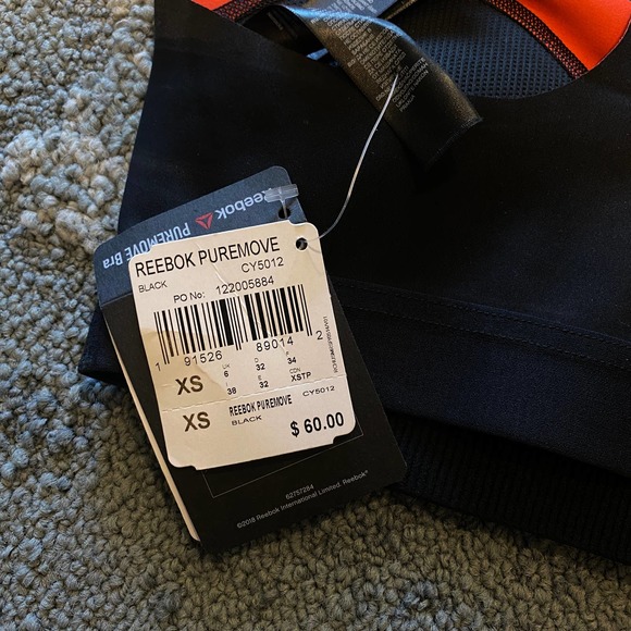 Reebok PureMove Motion Sense Activewear Sports Bra NEW Women's Size XS - Picture 3 of 6